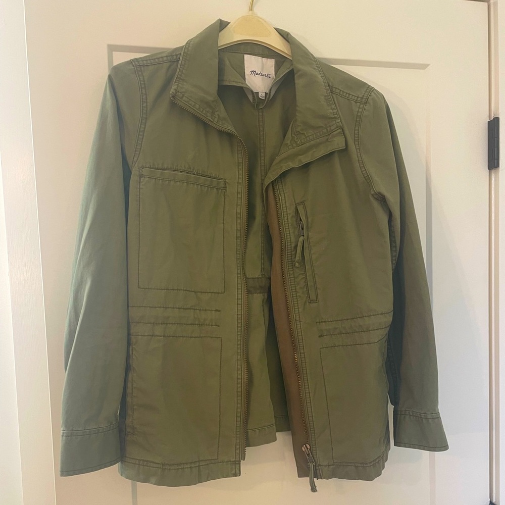 Olive color Madewell jacket